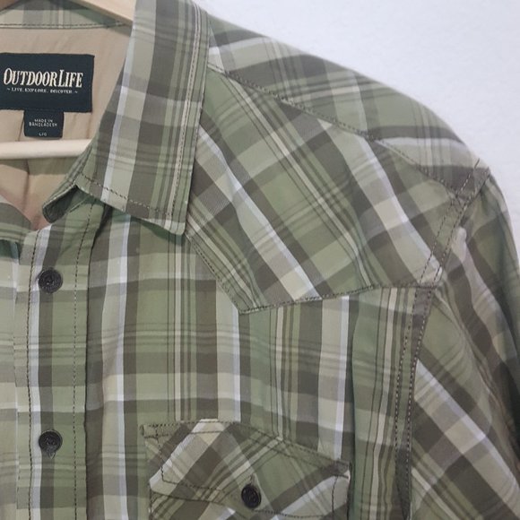 Outdoor Life Men's Plaid Button Down Shirt - Picture 3 of 6